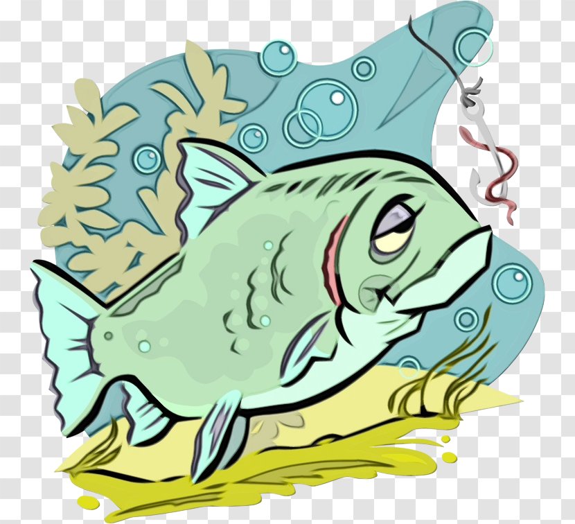 Fish Clip Art Bass - Watercolor Transparent PNG