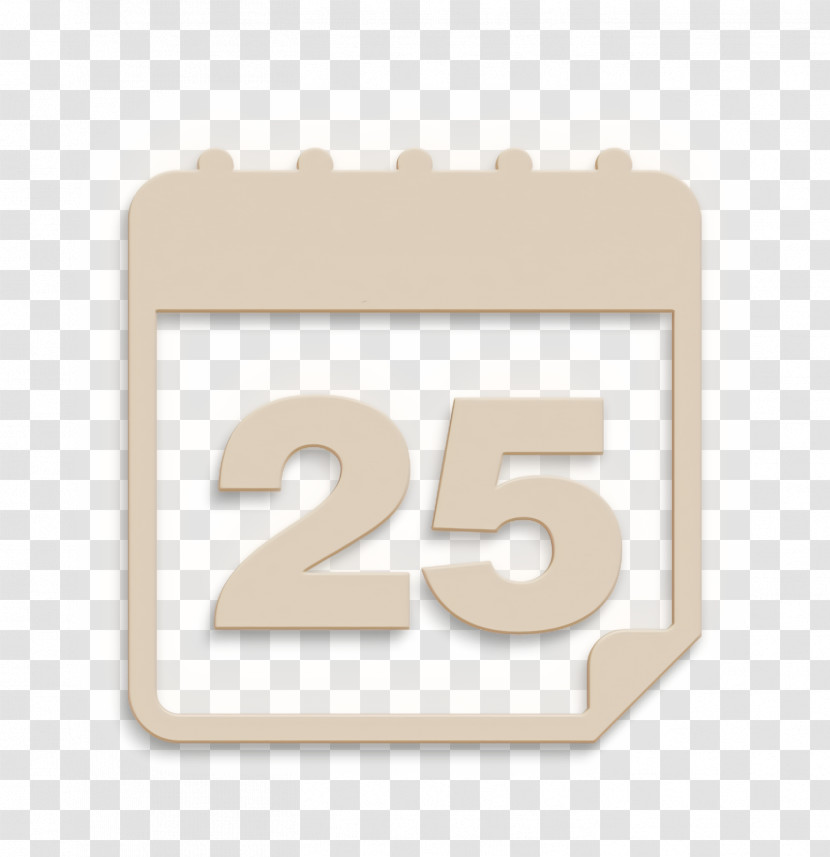 Calendar Page Of Day 25 Icon Calendar Icons Icon Interface Icon Transparent PNG