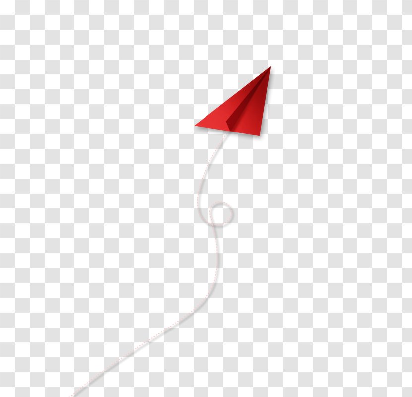 Paper Plane Airplane Red - Rectangle Transparent PNG