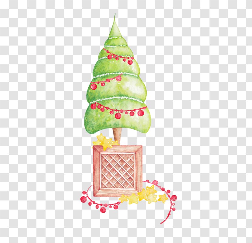 Christmas Tree Illustration - Charming Transparent PNG