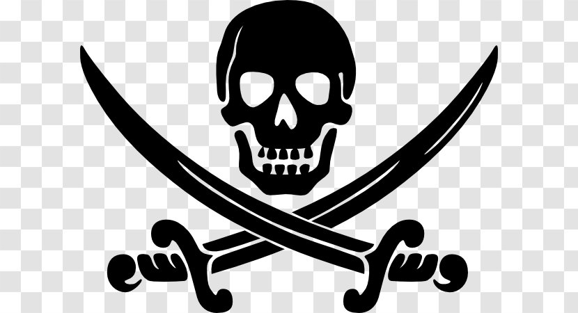 Piracy Jolly Roger Logo Clip Art - Pirates Of The Caribbean - Pirate Flag Transparent PNG