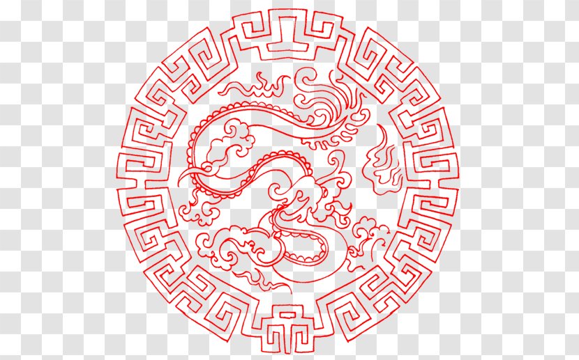 Chinese Dragon China Art Clip - Flower - Frame Transparent PNG