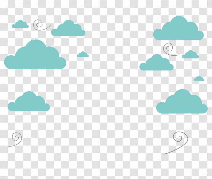 Cartoon Blue Cloud Drawing - Clouds Transparent PNG
