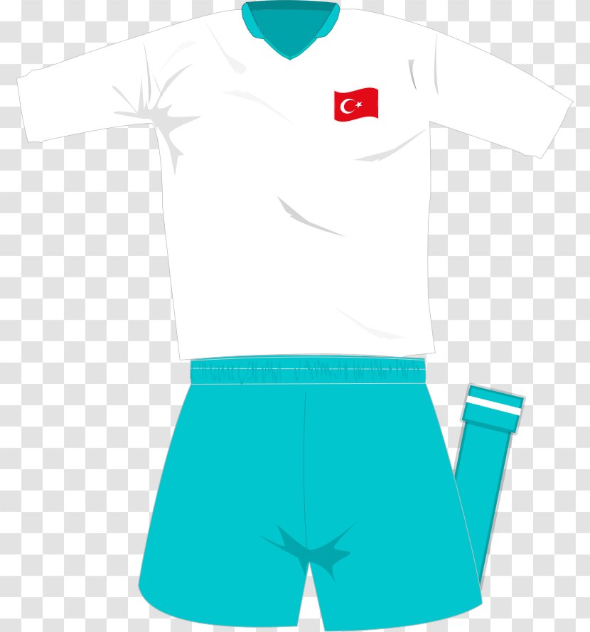 T-shirt Shoulder Sportswear Sleeve Shorts - Aqua Transparent PNG