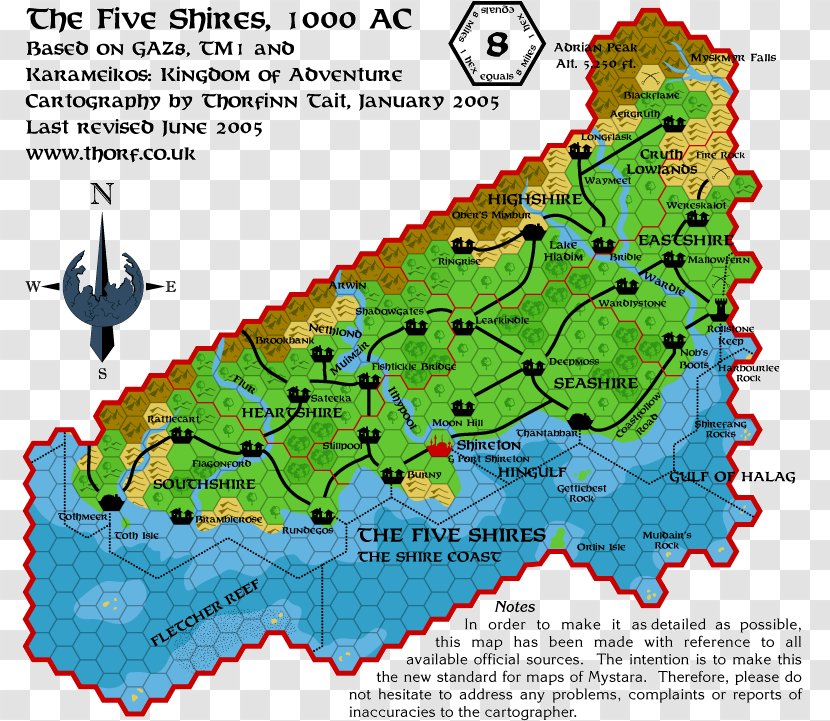 Blackmoor Mystara Map Ecoregion Wombat - Water Transparent PNG