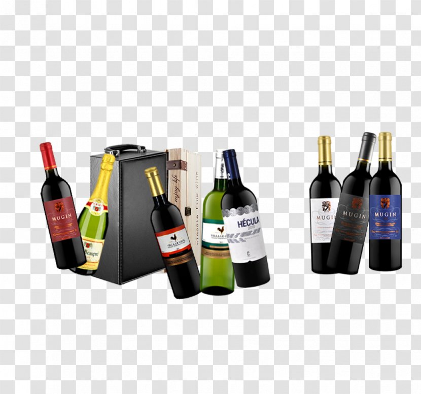 Red Wine Rice Bottle - Glass Transparent PNG