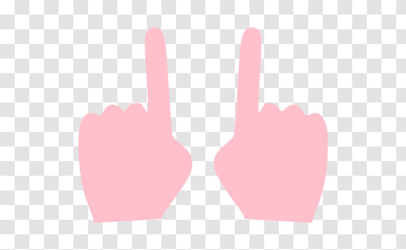 Thumb Hand Model Pink M - V Sign - Design Transparent PNG