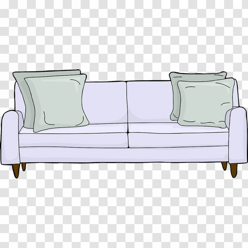 Couch Cartoon - Sofa Bed - Hand-painted Transparent PNG
