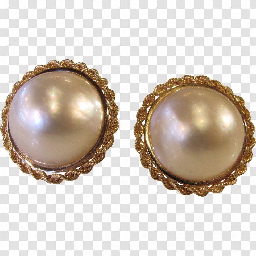 Pearl Earring Colored Gold Jewellery Transparent PNG