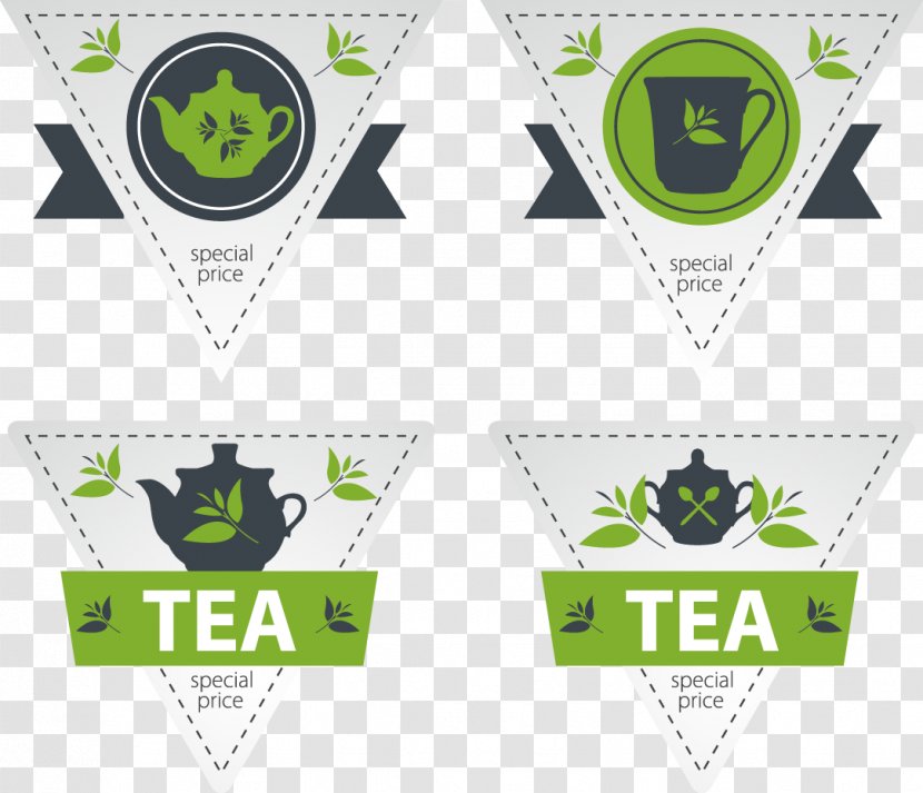 Green Tea White Herbal - Sticker - Label Design Material Transparent PNG