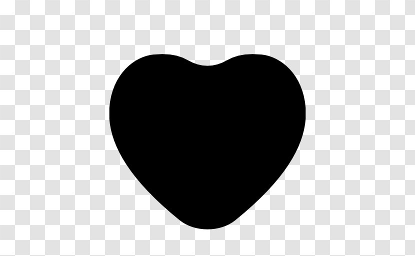 Silhouette Heart Clip Art - Black And White Transparent PNG
