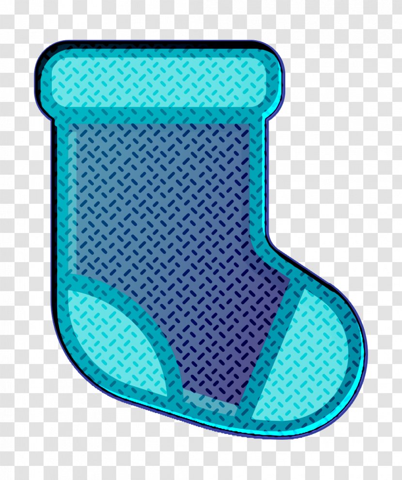 Christmas Icon Socks Xmas - Turquoise Aqua Transparent PNG