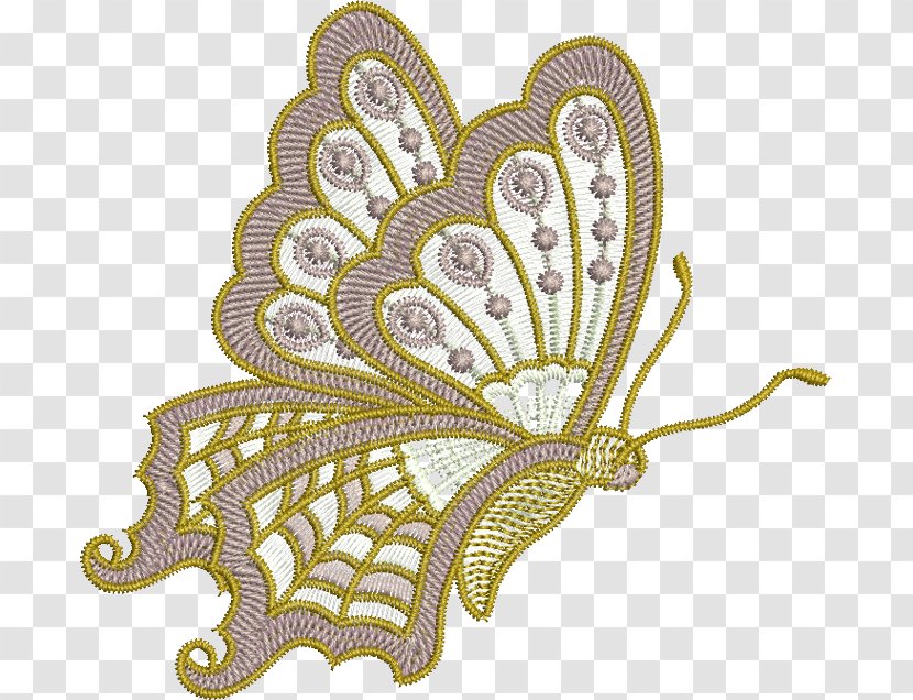 Butterfly Machine Embroidery Embroider Now - Invertebrate Transparent PNG