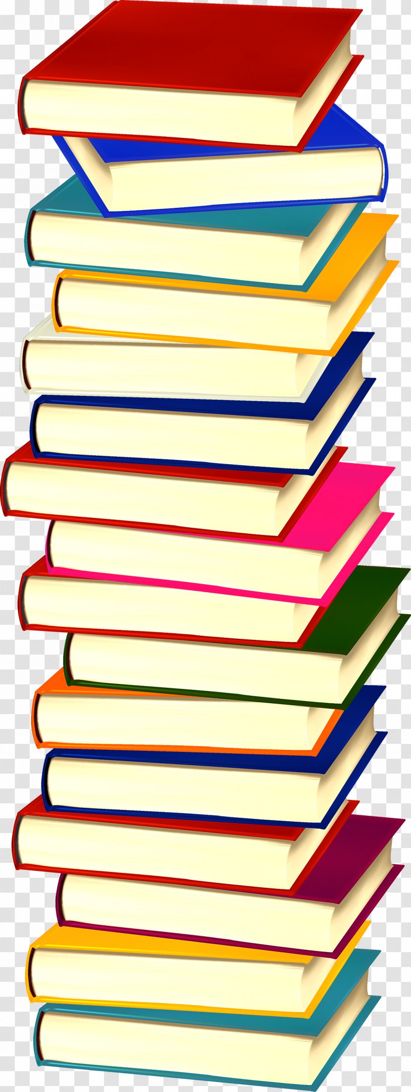Book Colored Pencil - Area - Pile Of Books Transparent PNG