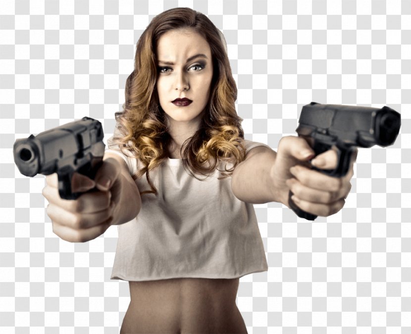 Firearm Stock Photography Gun Pistol - Photojournalist - Woman Transparent PNG
