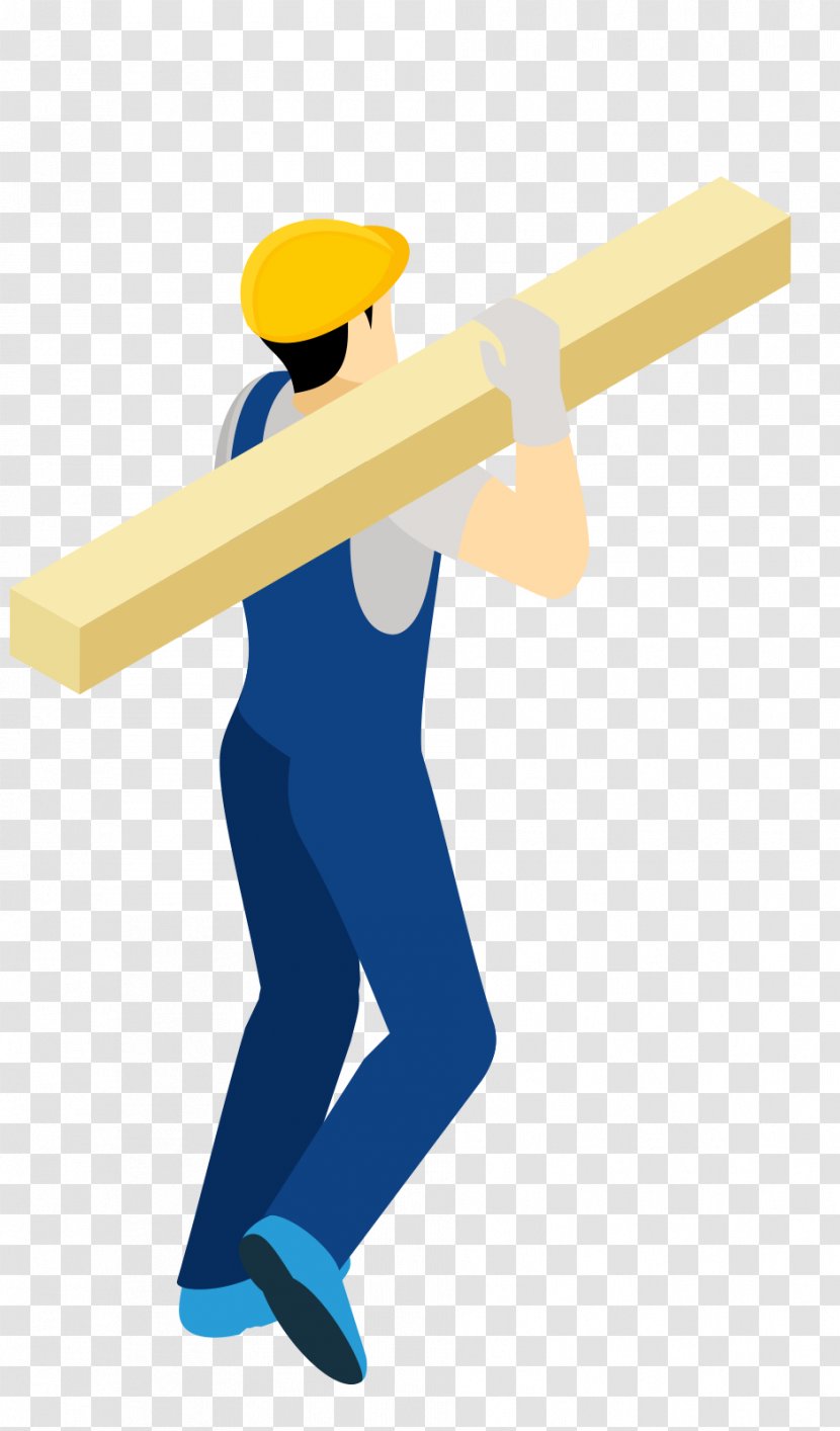 Vector Construction Workers Back - Yellow - Laborer Transparent PNG