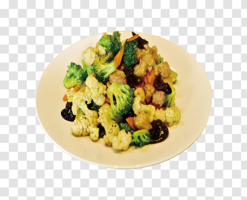 Cauliflower Chinese Cuisine Vegetarian Meat Food - Rouchao Broccoli Transparent PNG