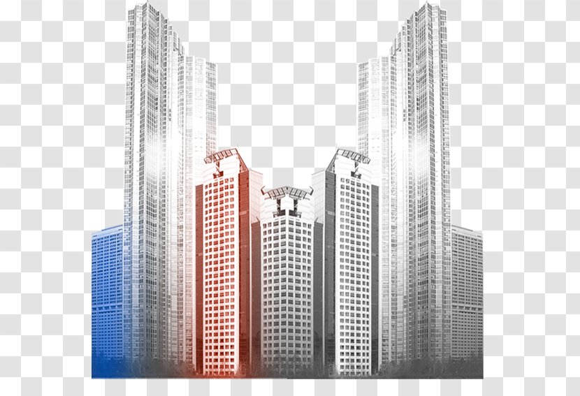 Skyscraper Building - Silver Material To Pull Free Transparent PNG