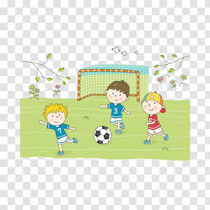 Child Football Cartoon Sport - Ball - Play Kids Transparent PNG