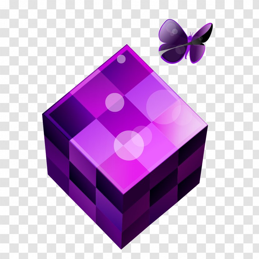 Rubiks Cube - Purple - Creative Transparent PNG