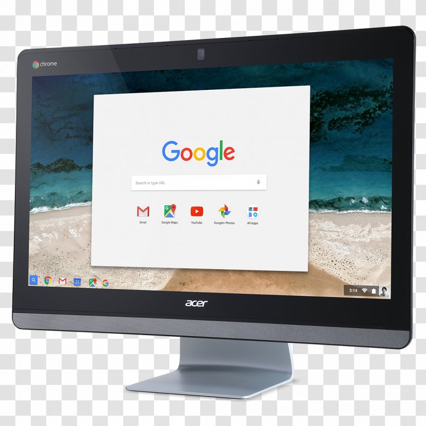 Acer Chromebase 24 23.8 Inch Intel Celeron 3215U All-in-one Chrome OS - Screen Transparent PNG