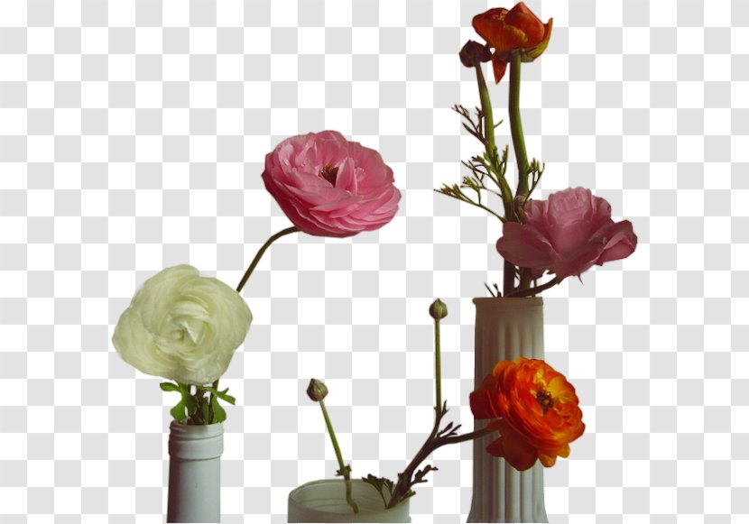 Cut Flowers Garden Roses Vase Floral Design - Flower Transparent PNG