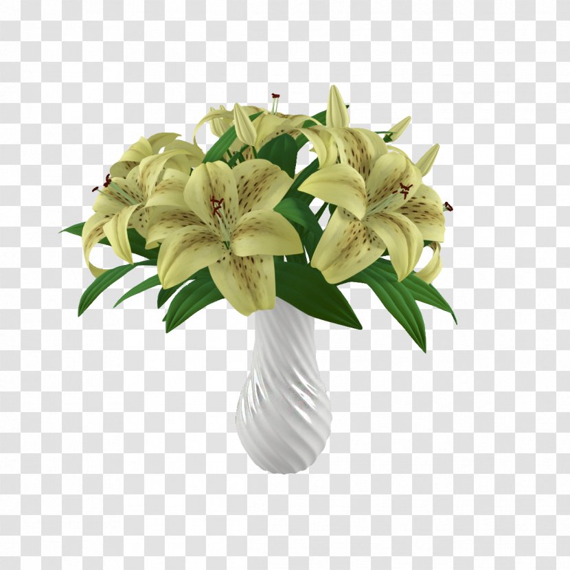 Color Spiral Floral Design Flower Bouquet TurboSquid - Vase - Beige Transparent PNG