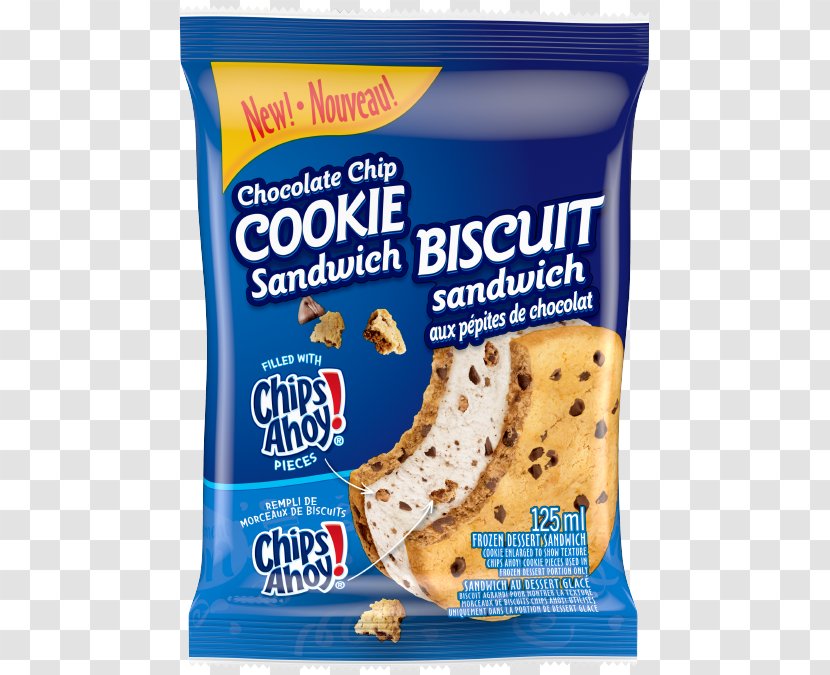 Chocolate Chip Cookie Ice Cream Chips Ahoy! Biscuits - Snack Transparent PNG