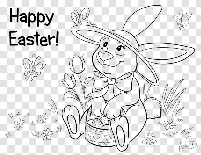 Hare Easter Bunny Rabbit Drawing Line Art - Frame Transparent PNG
