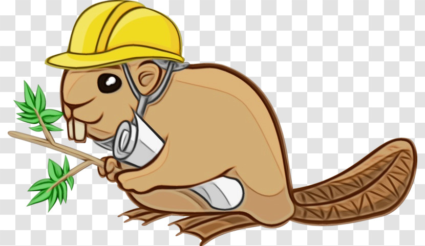 Rodents Beaver Cartoon Tail Headgear Transparent PNG