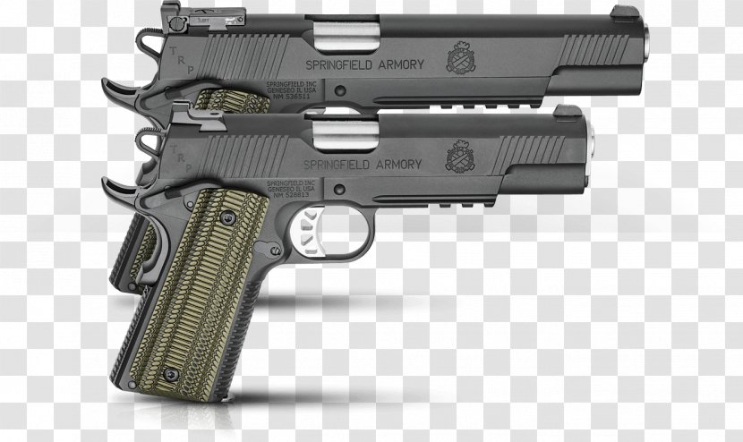 Springfield Armory M1A 10mm Auto Pistol Firearm - Watercolor - Handgun Transparent PNG