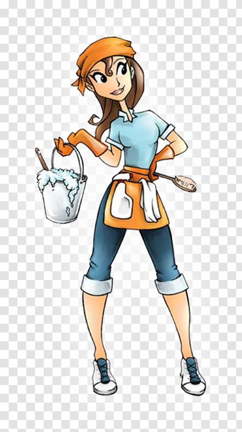 Cleaner Maid Service Housekeeping Domestic Worker Cleaning - Frame - Cliparts Transparent PNG