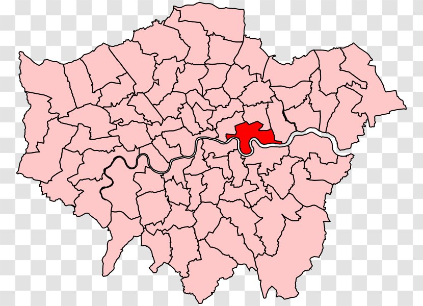 City Of Westminster London Borough Southwark Boroughs Blank Map Transparent PNG