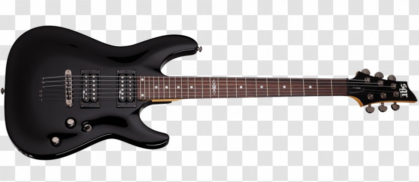 Schecter C-1 Hellraiser FR Sgr C 1 Midnight Satin Black Guitar Research Diamond Series Molded Case Electric - Watercolor - Chords Transparent PNG