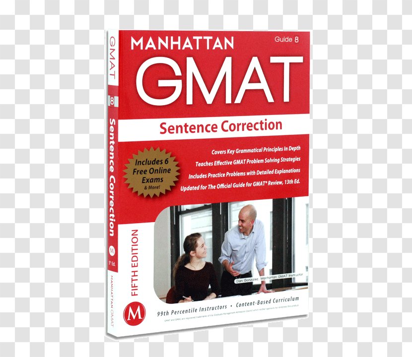 Graduate Management Admission Test Manhattan GMAT Verbal Strategy Guide Set, 4th Edition Sentence Correction Guide, 5th Advanced Quant - Media - Book Transparent PNG