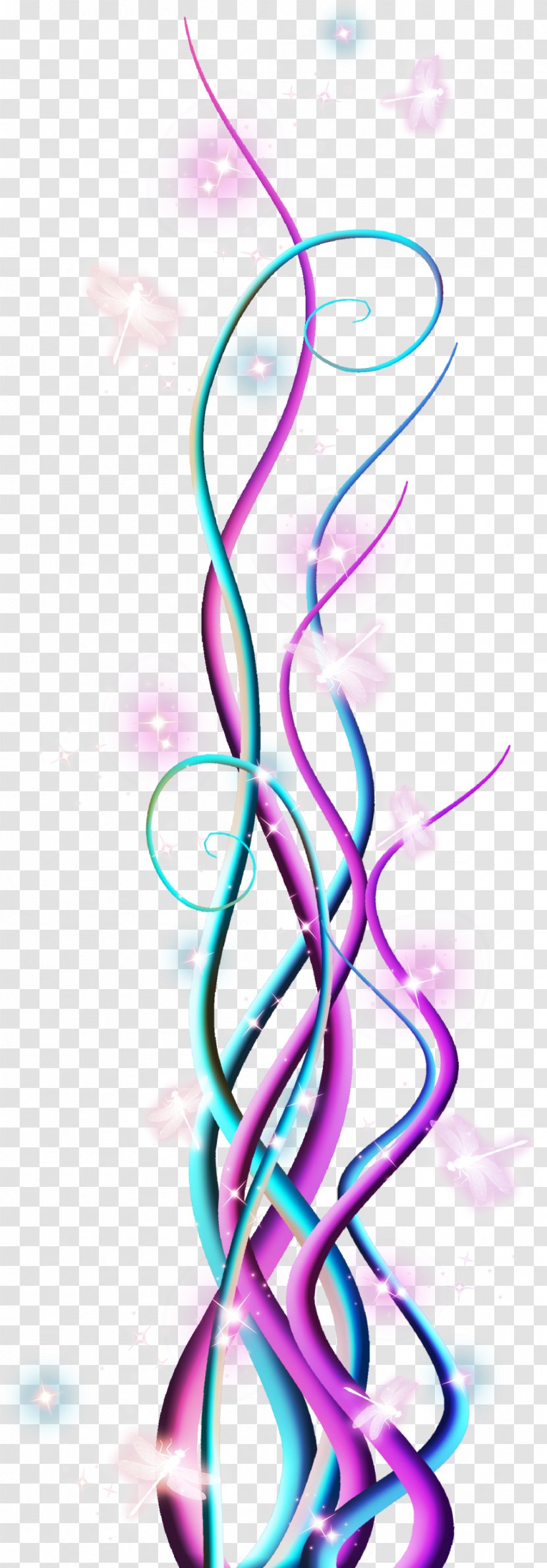 Clip Art - Purple - Colored Lines Transparent PNG