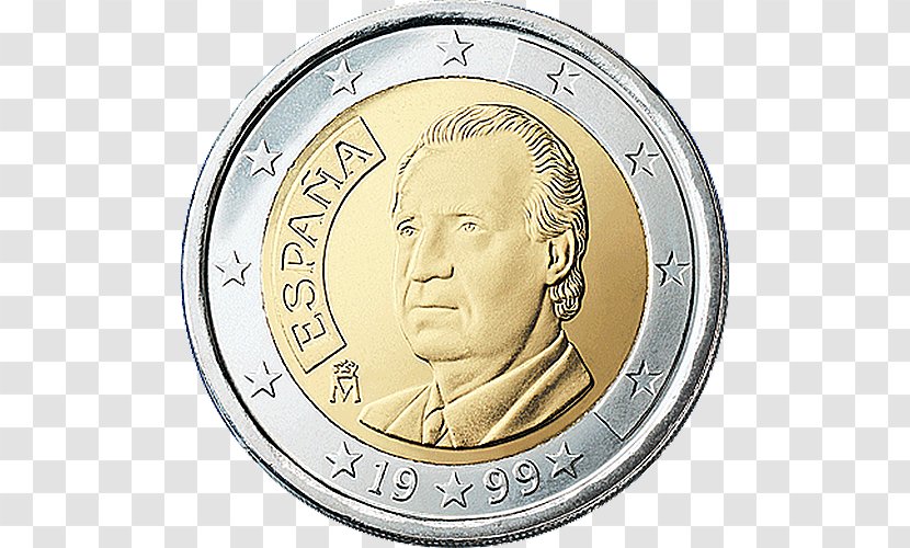 Spain 2 Euro Coin Spanish Coins Transparent PNG