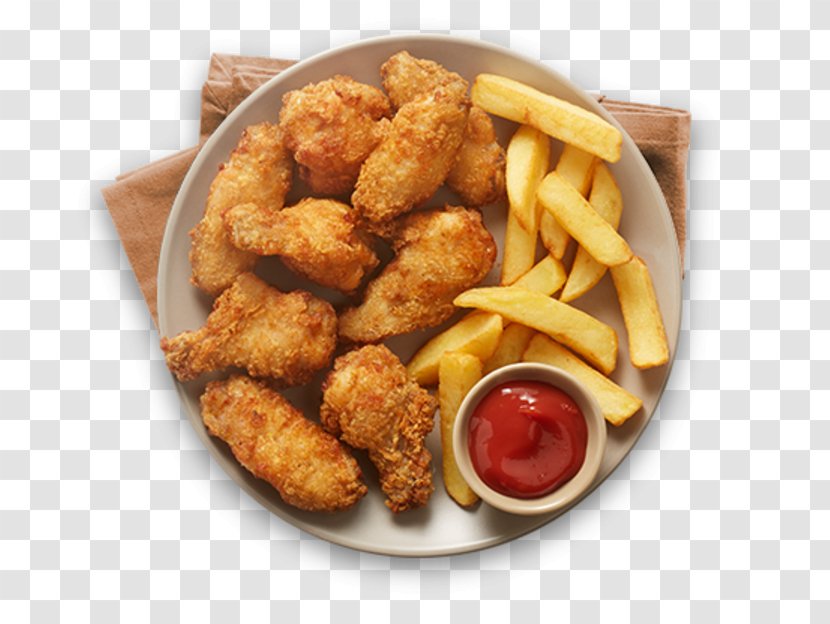 French Fries Crispy Fried Chicken McDonald's McNuggets Fingers Nugget - Pakora Transparent PNG