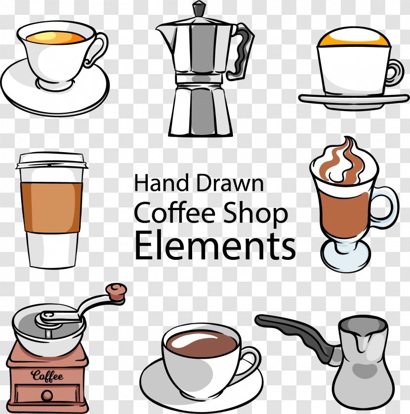 Turkish Coffee Cup Cafe Iced - Handmade Utensils Transparent PNG