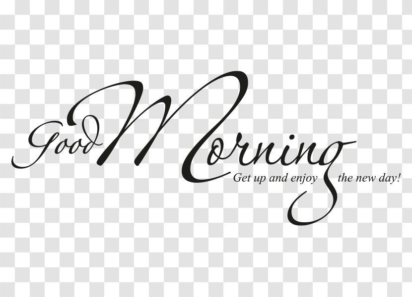 Coffee Morning Calligraphy Good Logo Transparent PNG
