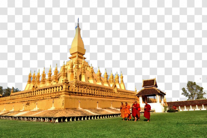 Pha That Luang Haw Phra Kaew Wat Si Saket Prabang Chiang Mai - Chinese Architecture - Thailand Golden Temple Scenery Transparent PNG