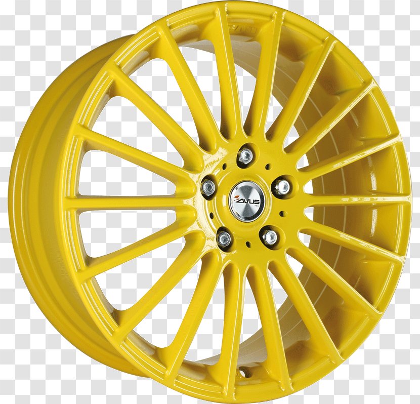 Alloy Wheel Rim Spoke Autofelge Yellow Transparent PNG