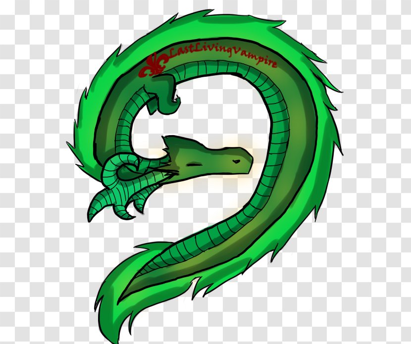 Dragon Serpent Leaf Clip Art - Green - Sleeping Transparent PNG