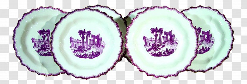 Creamware Pottery Plate Puce Purple - Tree - Cartoon Transparent PNG