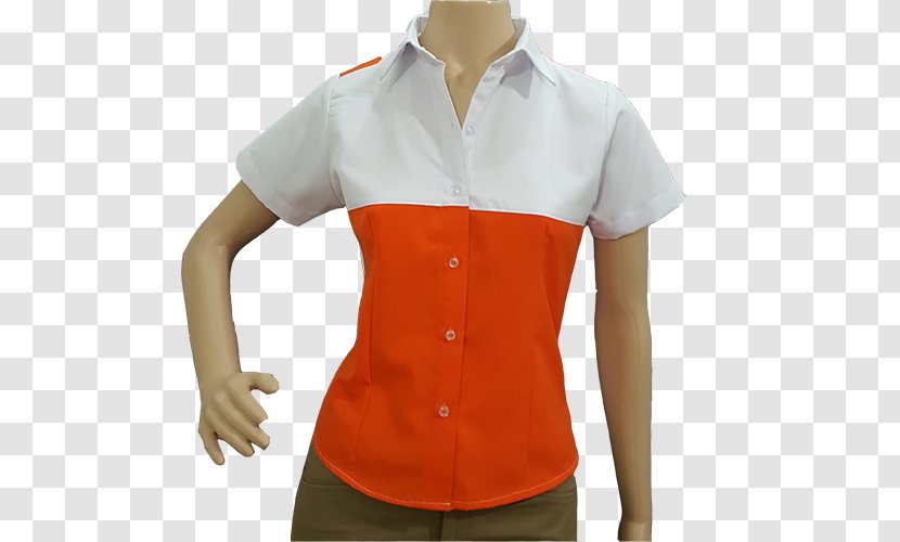 Sleeve Blouse Uniform Shirt White - Gabardine Transparent PNG