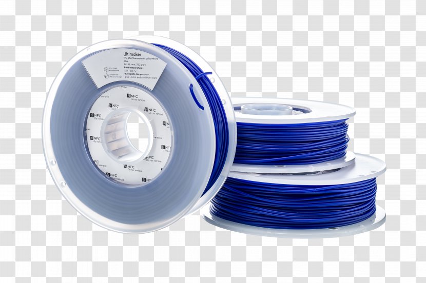Ultimaker Thermoplastic Polyurethane 3D Printing Filament Near-field Communication - Extrusion - Transparency And Translucency Transparent PNG