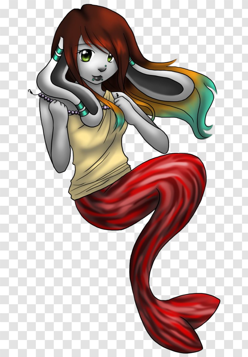 Mermaid Cartoon Brown Hair - Art Transparent PNG