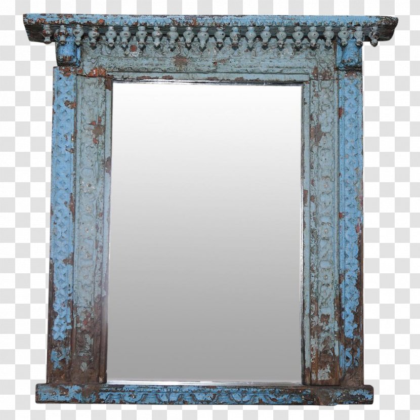 Mirror Picture Frames Glass Window Tile - Blue Transparent PNG