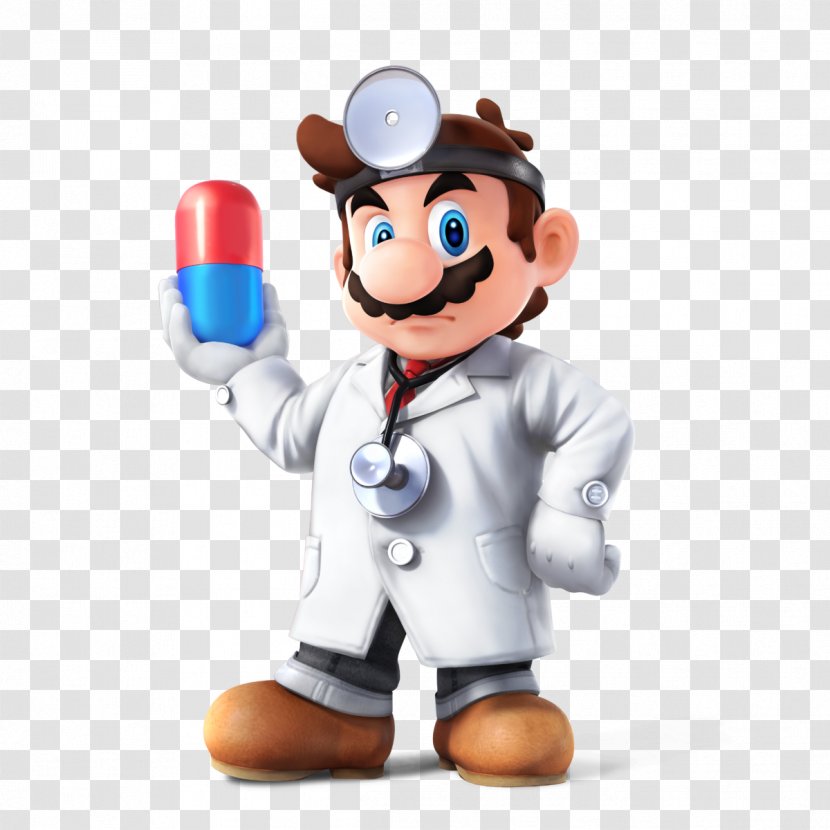 Super Smash Bros. For Nintendo 3DS And Wii U Melee Brawl Dr. Mario - Figurine Transparent PNG