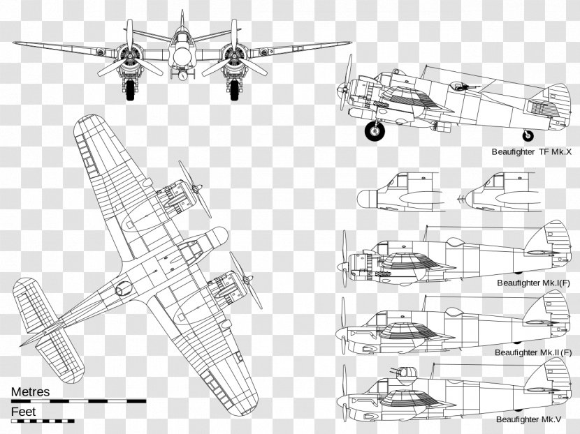 Bristol Beaufighter Aircraft Cars Airplane Aeroplane Company - Heavy Fighter Transparent PNG
